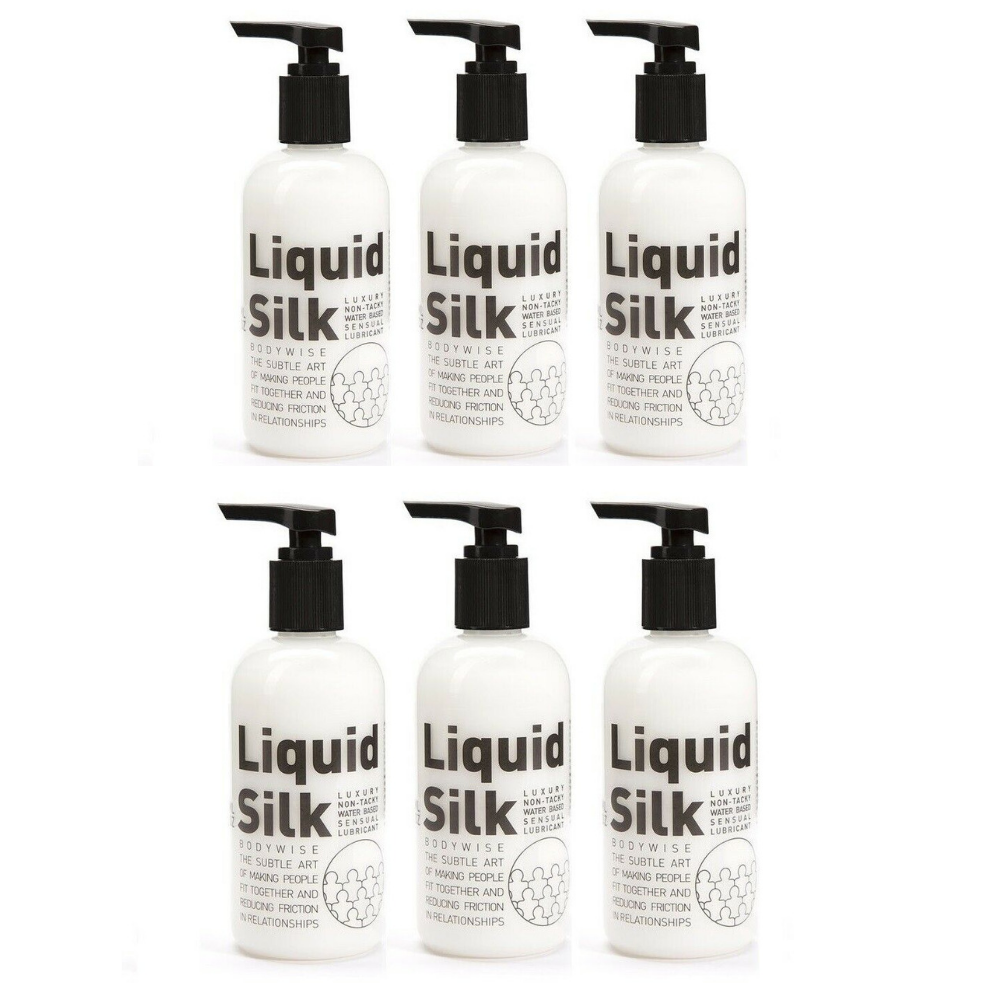Liquid Silk 250ml / 8.45floz Personal Lubricant Six Pack 634041296674