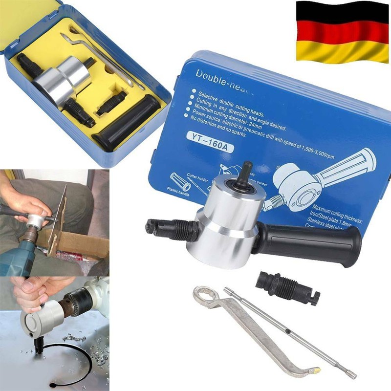 7tlg Blechnibbler Doppelkopf Knabber Blechknabber Nibbler Cutter Blechschneider