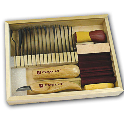 Flexcut #SK108 Starter Carving Set with FREE Relief Carving DVD