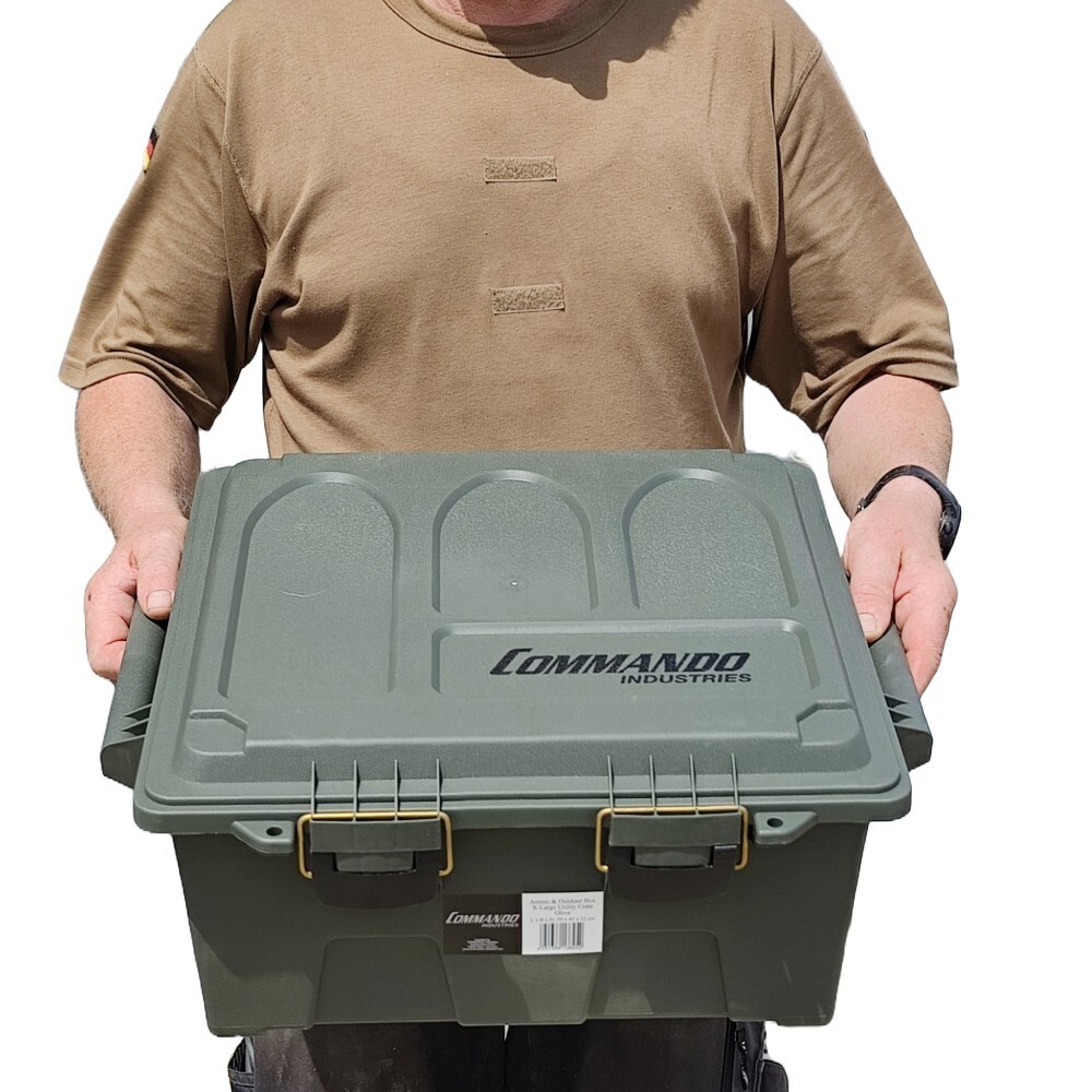 Aufbewahrungsbox Transportkiste Tactical Ammo abschließbar Box 50 x 45 22 cm