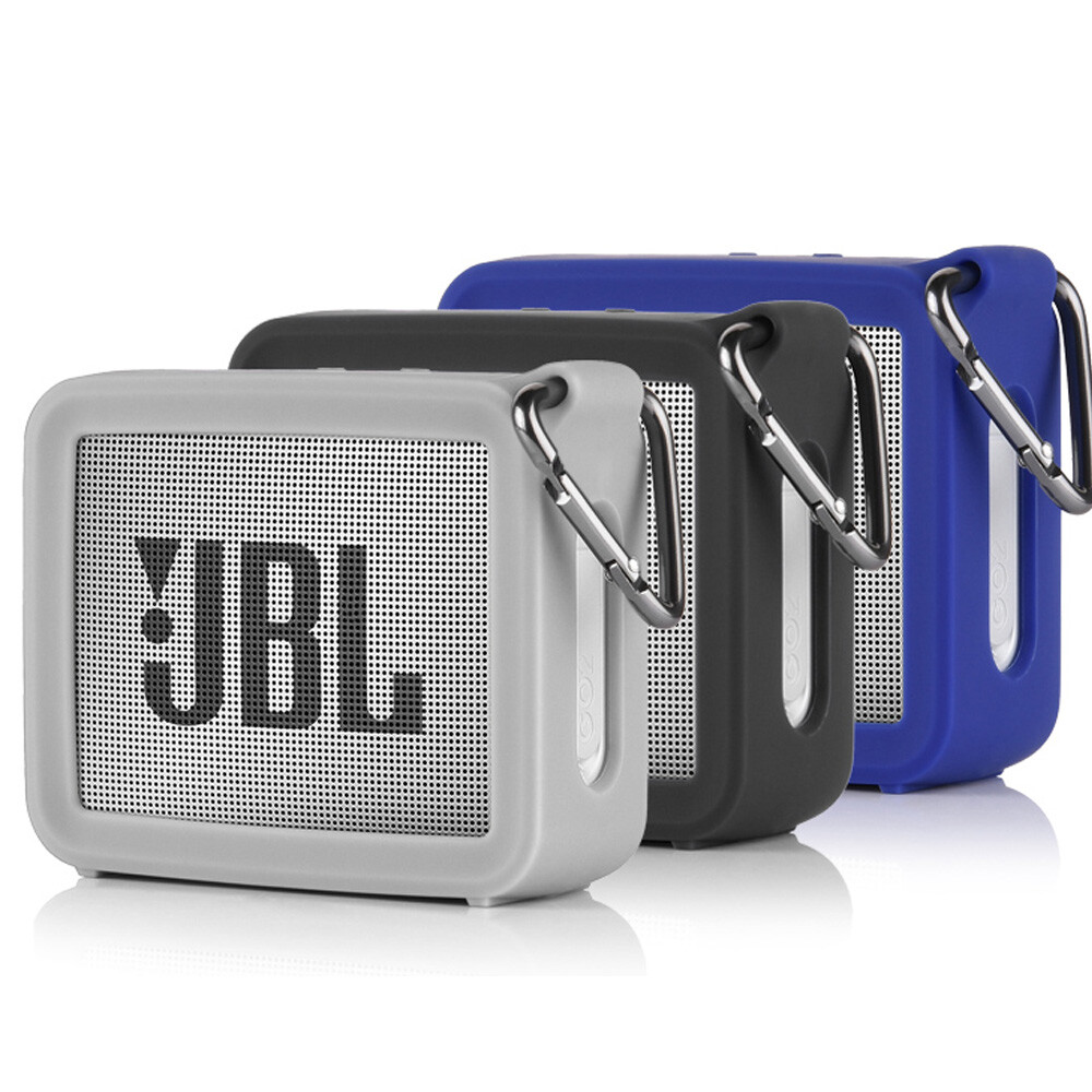 Portable Silicone Cover Case Protect Metal Buckle For JBL GO 2