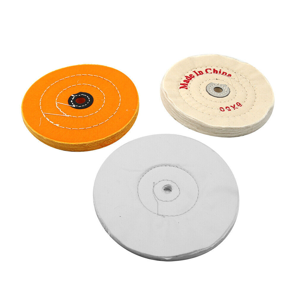 3x 6Inch Buffing Polishing Wheel 1/2 Inch Arbor Hole for Bench Grinder Buffer US