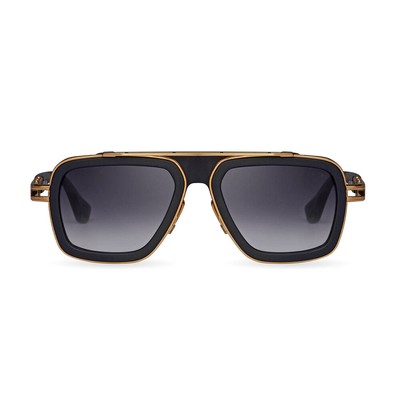 Pre-owned Dita Lxn-evo Dt Dts403 A-01 Matte Black/yellow Gold Metal Sunglasses Grey In Gray