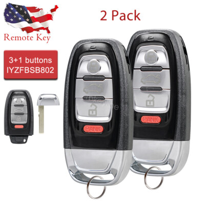 2 For 2009-2016 Audi A4 A5 Q5 Remote Car Key Fob 4 Button 315MHz IYZFBSB802