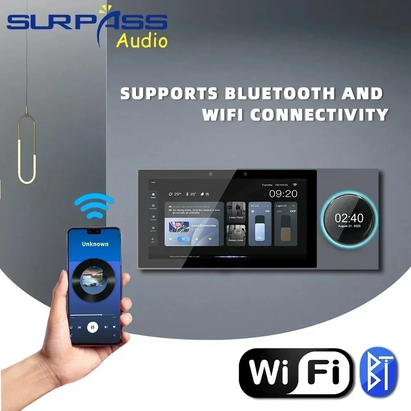 Android 8.1 System Smart Home 6 Inch Touch Screen Wifi BluetoothTuya Wall Amplif