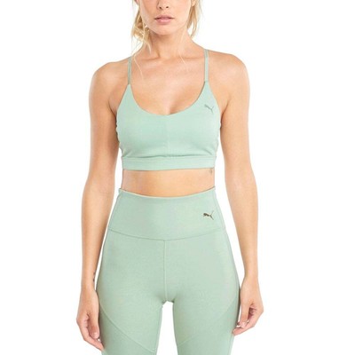 

Puma Low Impact Strappy Sports Bra Womens Size  Casual 52030777, Зеленый