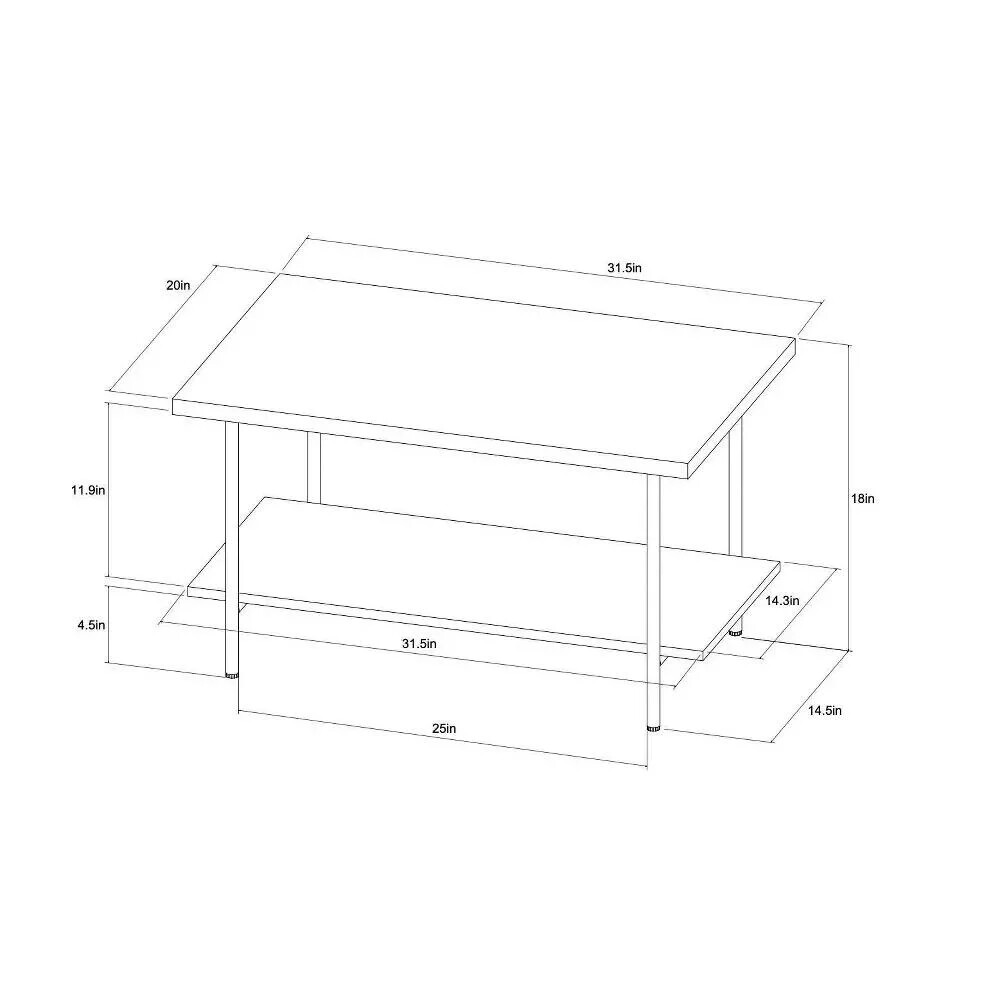 Wood and Metal Coffee Table Espresso - Room Essentials