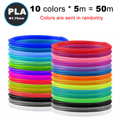 3D Pen Printer Filament Refills 1.75mm PLA Printing Filaments 50/100M 20 Colors