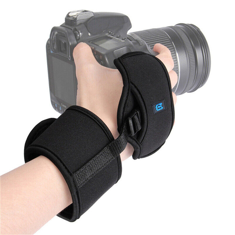 Secure Neoprene Camera Grip Hand Strap with Plate For Canon Nikon SLR/DSLR