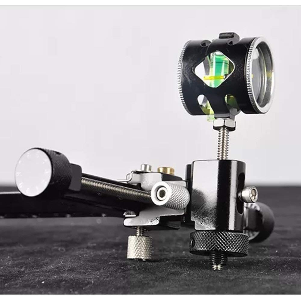 Compound Bow Single Pin 4X Lens + Peep Sight 45 Degree Hooded + 3pcs