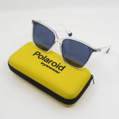 Polaroid New PLD 6163/F/S 900 Crystal/Solid Blue Sunglasses