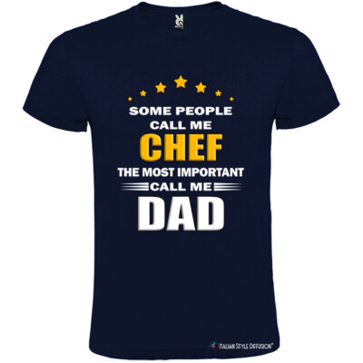T-shirt personalizzata uomo Chef dad papà cuoco Italian Style Diffusion©