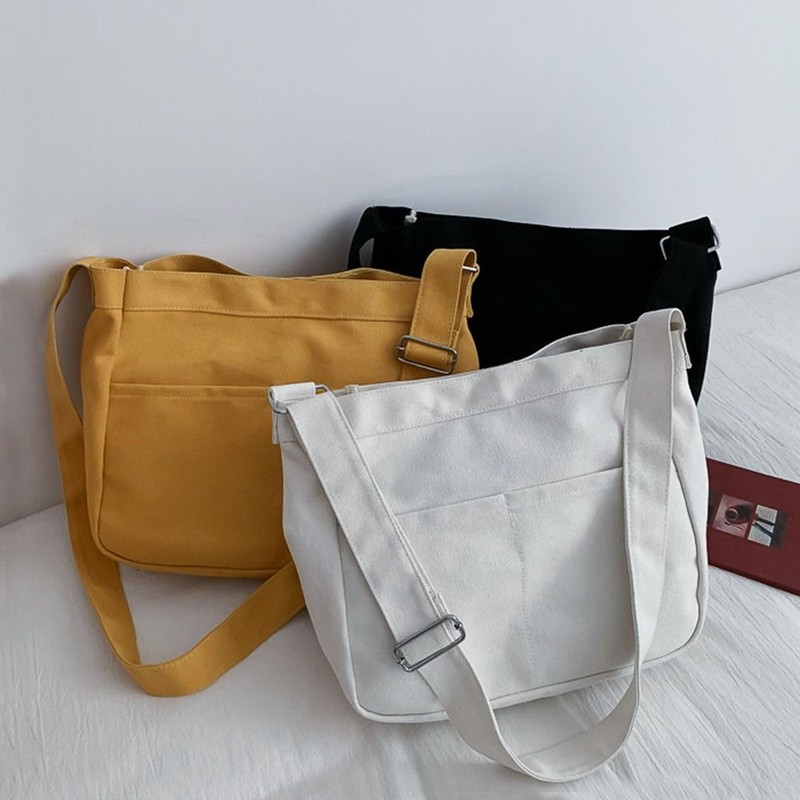 Capacity Cotton Cloth Students School Bag Shoulder Bags Cros