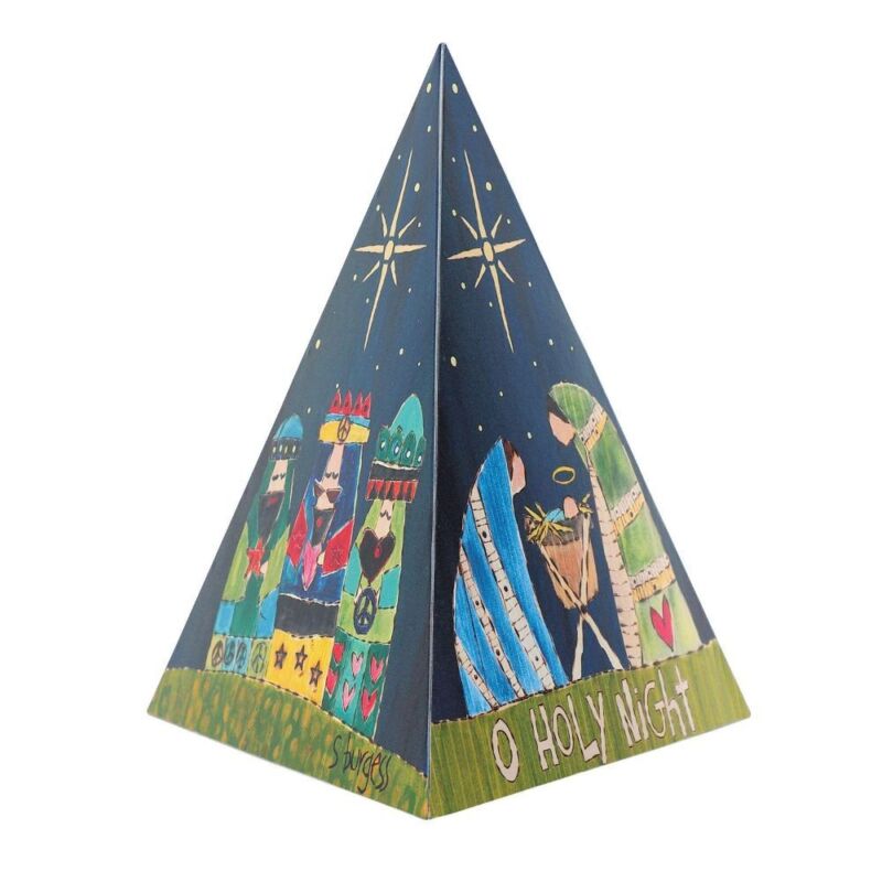 Enesco H2 Painted Peace by Stephanie Burgess Nativity Triangle Table Decor 10...