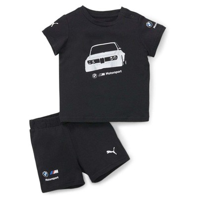 

Puma Bmw Mms Ess Graphic Crew Neck Short SleevePants Set для малышей Boys Black Athl, Черный, Puma Bmw Mms Ess Graphic Crew Neck Short SleevePants Set Toddler
