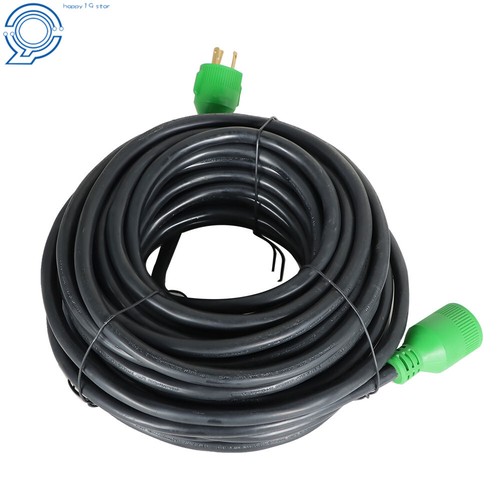 Generator Extension Cord 10-100 Ft 3 Prong Power Cable 10 3 30 Amp Adapter Plug