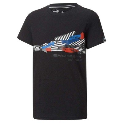 Puma Bmw Mms Автомобиль Графический Экипаж Шеи Короткие рукава TShirt Молодежи Мальчики Размер L Случайный