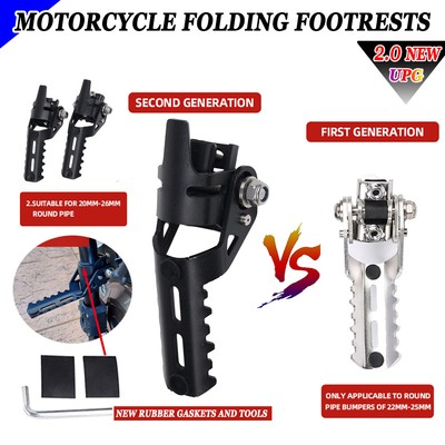 For Ducati Scrambler 125 250 350 1100 Cafe Racer Front Folding Footrests Clamps