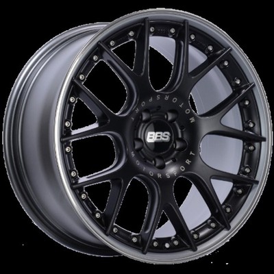 BBS CH-RII 20x9.5 5x112 ET25 Satin Black Center Platinum Lip SS  Wheel-82mm