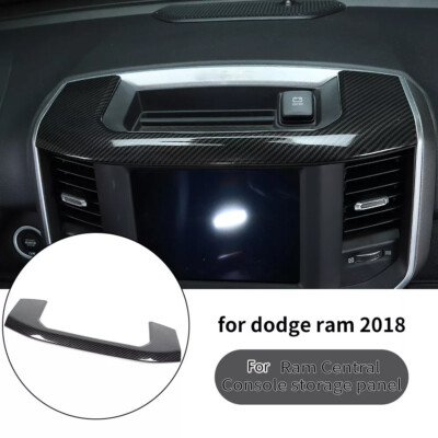 Carbon Fiber Center Console Storage Box Cover Trim for 2018+ Dodge RAM 1500