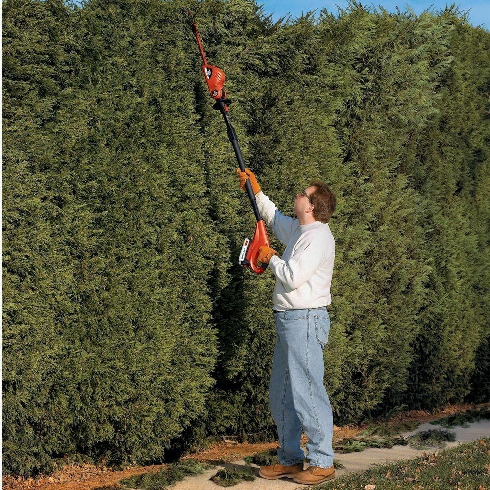 BLACK+DECKER Pole Hedge Trimmer 18 in. 20-Volt Lithium-Ion Cordless (Tool Only)