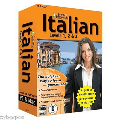 Learn How To Speak Italian With Instant Immersion Levels 13 Retail Box