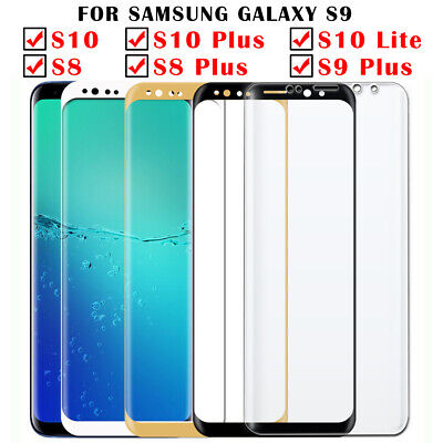 1x/2x 6D Full Cover für Samsung Galaxy S8 S9 Note 9 8 Plus 9H-Schutzglasfolie by