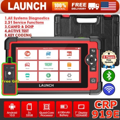 LAUNCH CRP919E PRO All System Diagnostic Scanner Bi-directional Key Coding TPMS