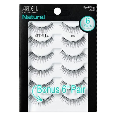 Ardell False Eyelashes, Natural 110, 5 pair + bonus pair Multipack for Eye-Lifti