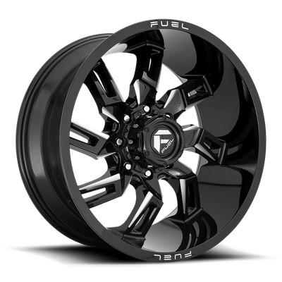 Fuel Off-Road 20x9 Wheel Gloss Black Milled D747 LOCKDOWN 5x5.5 +1mm Rim