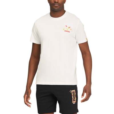 

Puma X Habibo Graphic Crew Neck Футболка с коротким рукавом Мужские белые повседневные топы 5327, Белый, Puma X Habibo Graphic Crew Neck Short Sleeve T-Shirt