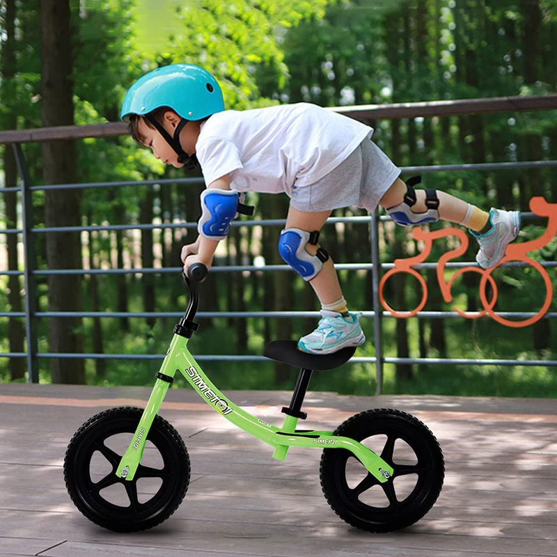 SIMEIQI 12" Balance Bike for Boys Girls 2 3 4 5 Years Old No Pedal Walking Balan