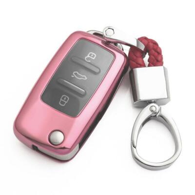 Flip Key Fob Chain Accessories Cover Case For VW Jetta Golf6 Passat B7 MK5 Jetta