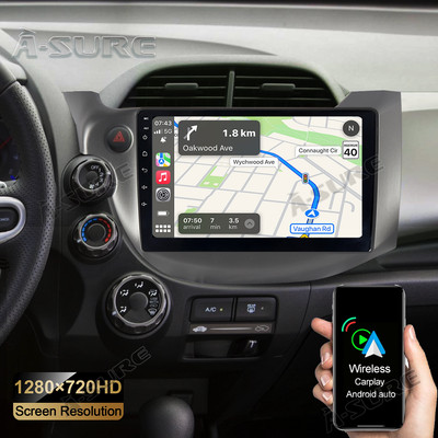 10'' 2+32GB Android Apple Carplay Autoradio Navi für Honda Jazz Fit 2007-2013
