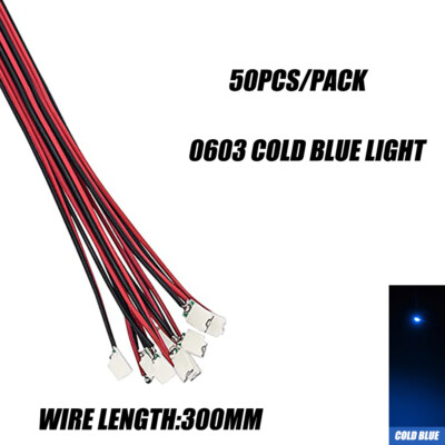 50pcs SMD Lamp Wired Micro 0402 0603 0805 LED Light Pre-soldered Chip Wired LED