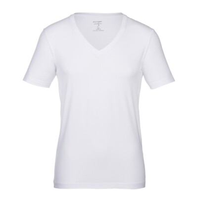 Olymp Body Fit Level Five 5 Basic T-Shirt White V-Neck 0801 12 00