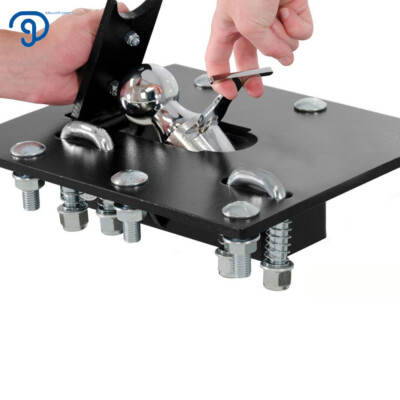 2-5/16-Inch Ball Over Bed Folding Ball Gooseneck Trailer Hitch 61052 Black