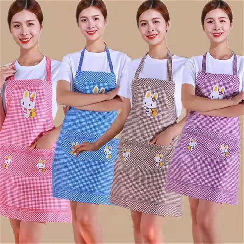 Clothes With Pocket Adjustable Oil-proof Cooking Cleaning Aprons Apron