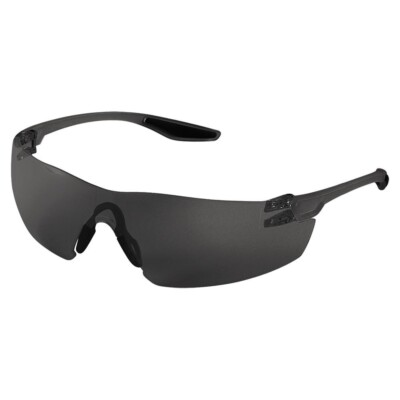 Bullhead BH2833AF Discus Safety Glasses - Black Frame - Smoke Anti-Fog Lens