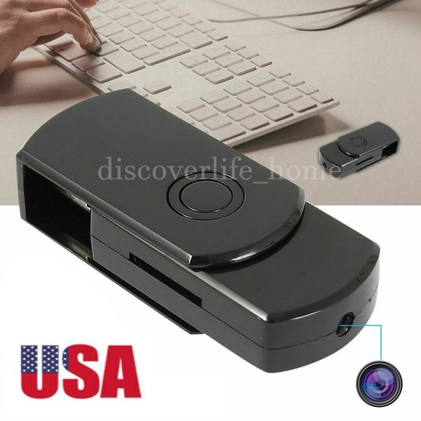 Portable USB Flash Drive Mini Camera Video DVR U Disk 1080P Home Security Cam US