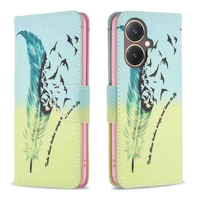 For Vivo Y27 Y35 Y78 OPPO Reno 7 6 Patterns Leather Wallet Stand Card Case Cover
