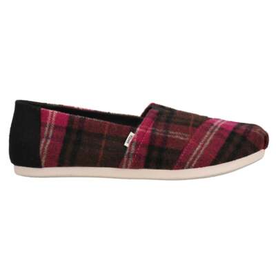 

Розовые женские повседневные туфли на плоской подошве в клетку TOMS Alpargata 10016039T, Розовый, TOMS Alpargata Plaid Slip On