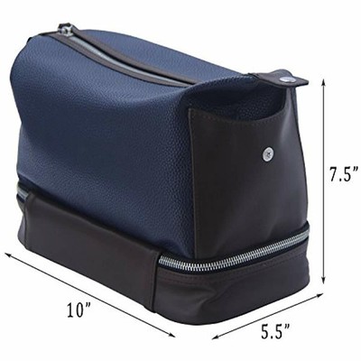 Leather Toiletry Bags For Men, Dopp Kit Organizer Mens Travel Shaving Kit With