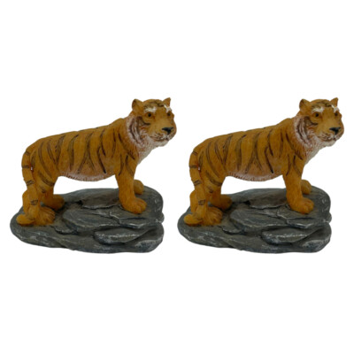 2 Pcs resin statue chinese zodiac figurine lucky animal statue