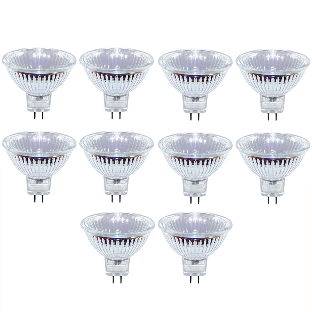 10 x Halogen Leuchtmittel Reflektor 20W GU5,3 MR16 12V FL flood 20 Watt warmweiß