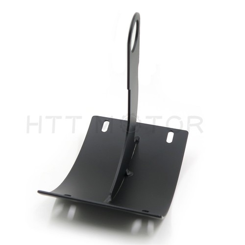 Black Curved License Plate Relocator Frame Bracket Mount Tag Holder for 1" axle