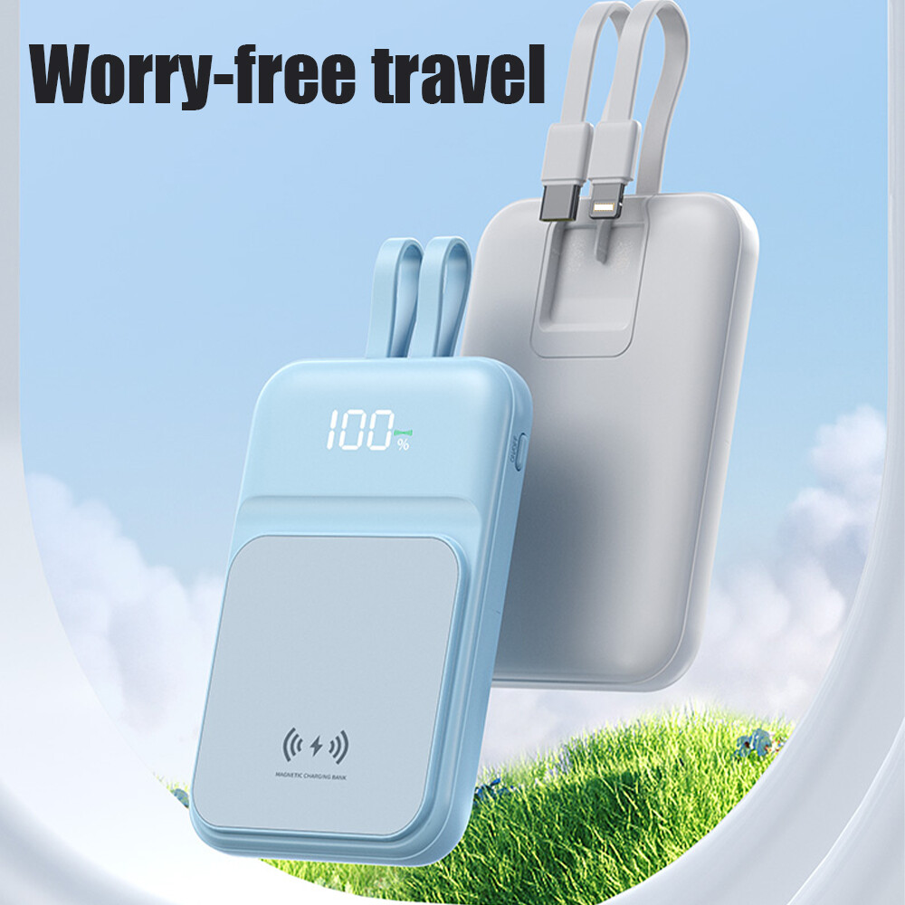 1000000mAh Magnetic Wireless Power Bank Portable Mag Safe Fast Charger Charging