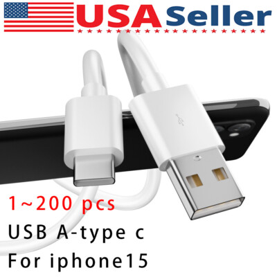 For iPhone15 Pro Max Plus USB-A Cable Fast Charger Type C Charging Data lot Cord