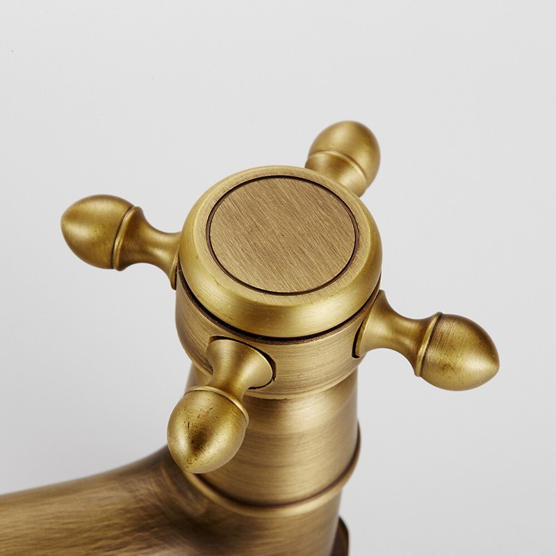 Küchenarmatur Wandarmatur Zweigriffarmatur Antik Wandmontage Wasserhahn