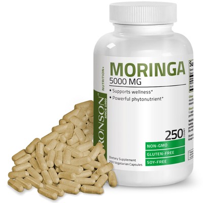 Bronson Moringa 5000 мг Высокоэффективный суперпродукт-антиоксидант